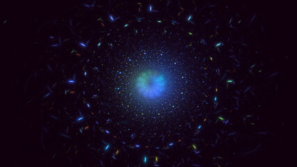 3D manual rendering abstract circle light background. Its not AI Generatd illustration.