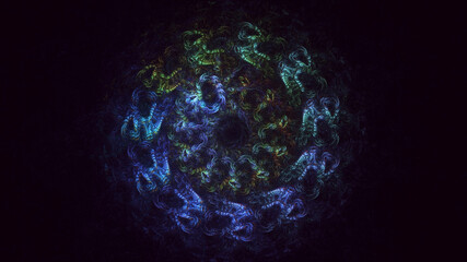 3D manual rendering abstract circle light background. Its not AI Generatd illustration.