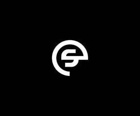ES letter minimal simple logo