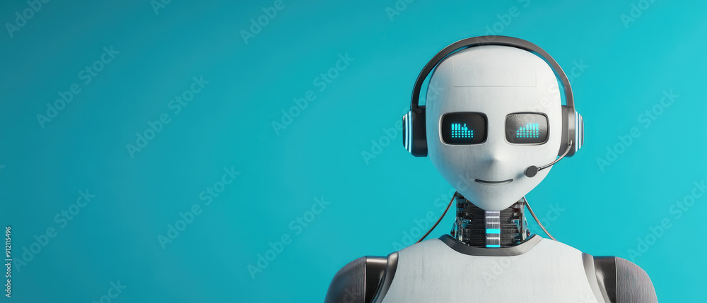 Poster explore innovative tech in business with ai-driven customer service, enhancing customer experience a