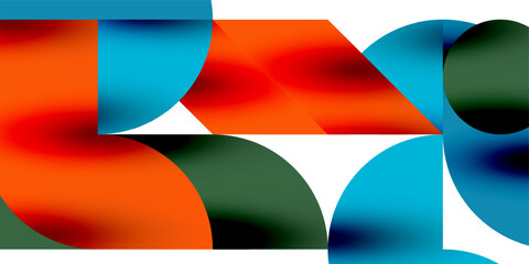 Shadow effect shiny circles and round triangles geometric modern art. Vector Illustration For Wallpaper, Banner, Background, Card, Book Illustration, landing page