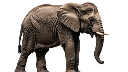 Obraz premium PNG Baby elephant wildlife standing animal On White Background.