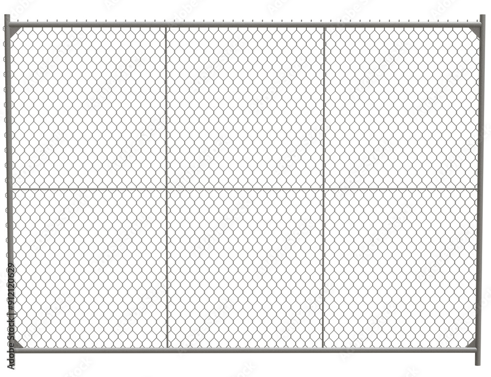 Poster 3d render showcases a sturdy and versatile wire mesh fence panel, perfect for securing construction 