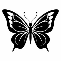 black and white butterfly isolated on white, butterfly vector illustration, butterfly vector art, butterfly silhouette, butterfly vector icon, eps