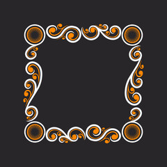 Viector frame Elegant luxury vintage floral border ornament wedding element 