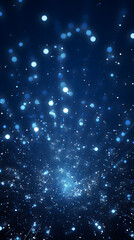 Obraz premium Digital technology blue silver wave curve abstract poster background