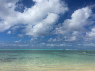 beach with blue sky, Cook Islands