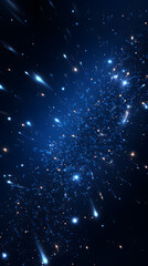 Naklejka premium Digital technology blue silver wave curve abstract poster background