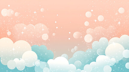 Fototapeta premium A colorful sky with clouds and stars Pastel Wallpaper