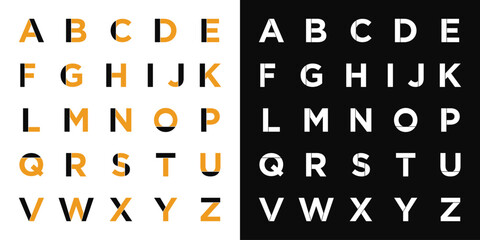 Elegant minimal modern alphabet design, abstrack style. Premium Vector © gibran fatih
