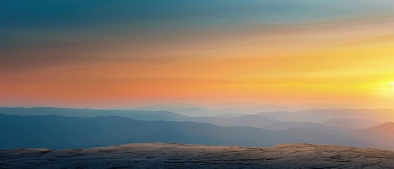 Fototapeta premium Sunrise Over Mountain Landscape
