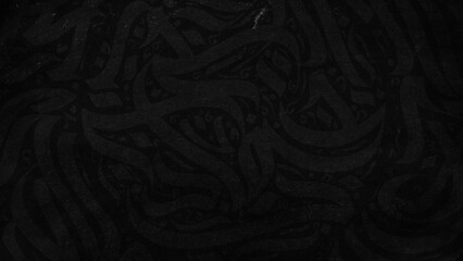 Arabic calligraphy wallpaper on a wall with a Black background and old paper interlacing. Translate...