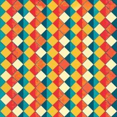 seamless pattern of abstract checkerboard shapes