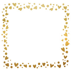 Square Border With Gilded Hearts