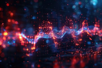 Obraz premium Abstract Medical Background Vector Art Featuring Vibrant Data Visualization Elements