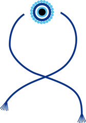 Minimal Evil Eye Blue White Bracelet Rakhi | Rakhsha Bandhan Elements | Brother Sister Bond