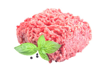 Minced meat isolated on white