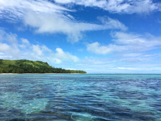 tropical island in the ocean