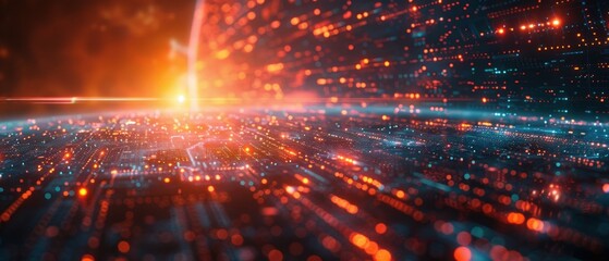 Fototapeta premium Digital interface with branding and marketing metrics, showcasing a successful campaign, marketing, branding, metrics.