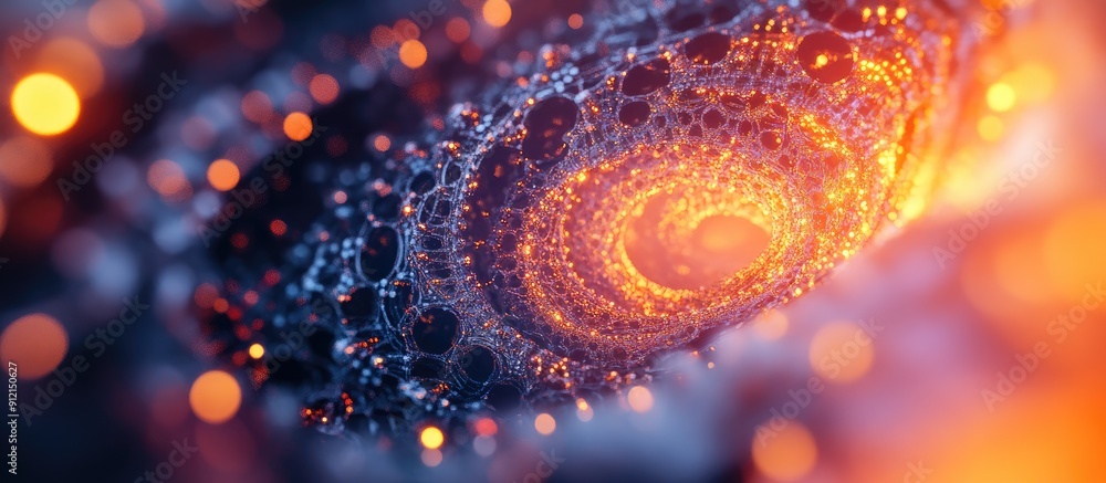 Aufkleber abstract 3d manual rendering of fractal technology background non ai generated illustration