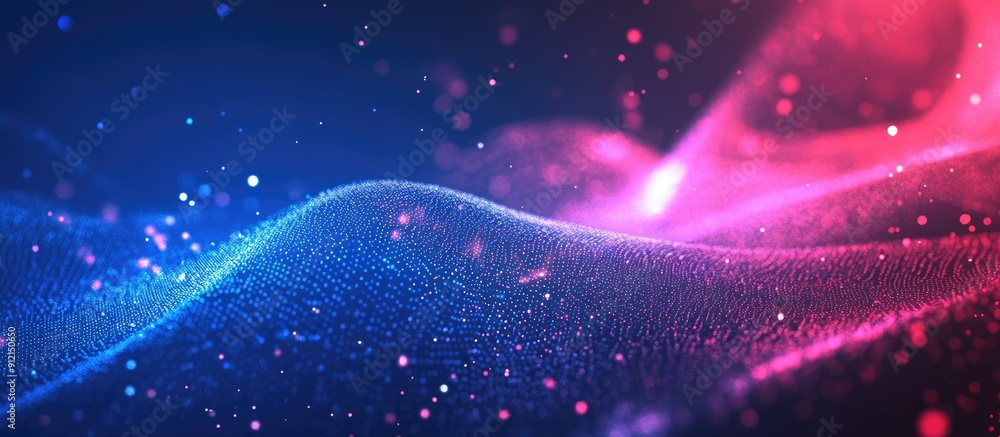 Aufkleber abstract background featuring digital technology and corporate themes with particle effects for pres