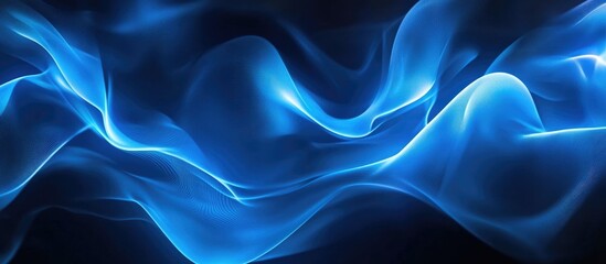 Obraz premium Abstract 3D Blue Fractal Light Background