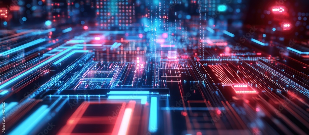 Poster advanced digital circuitry with semiconductor pathways and ai technology
