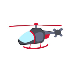 child helicopter toy cartoon. plane boy, flying model, children vehicle child helicopter toy sign. isolated symbol vector illustration