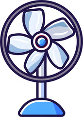 Obraz premium Minimalist Flat Icon of a Cooling Fan for UI and UX Designs