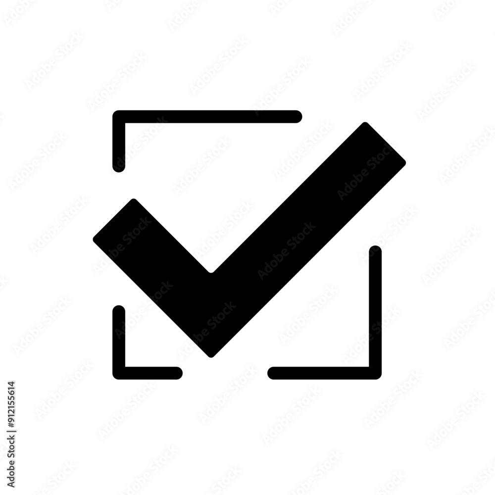 Canvas Prints check mark icon. black check mark on white background. approved symbol. vector illustration