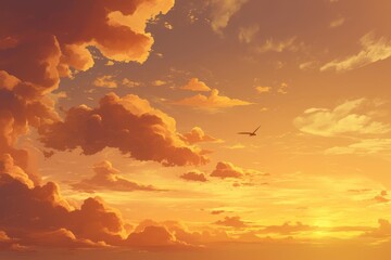 日本の夕焼けの風景（夕日・朝日・サンセット・夕暮れ・黄昏）