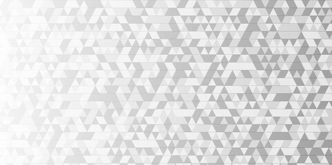 Vector geometric seamless technology gray and white diamond triangle background. Abstract digital grid light pattern white Polygon Mosaic triangle business and corporate background.