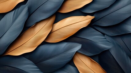 Intricate and detailed hand-drawn feathers overlapping in a captivating composition.