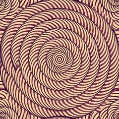 Fototapeta premium Seamless pattern of concentric circles created with woven lines, evoking a ripple effect