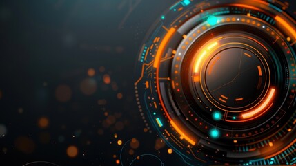 Futuristic Tech Interface Design Abstract Background