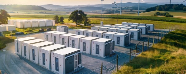  high-tech battery storage facility equipped with advanced energy cells