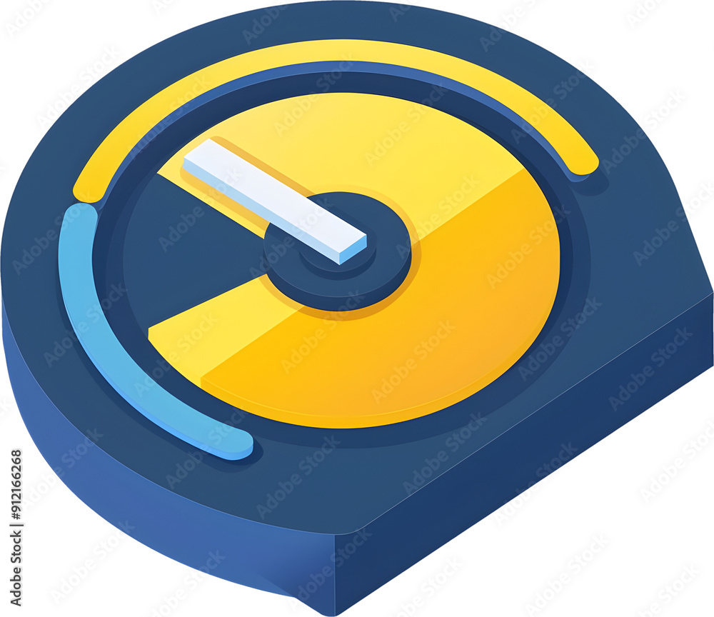 Aufkleber isometric minimalist gauge meter icon for credit score visualization in ui interfaces
