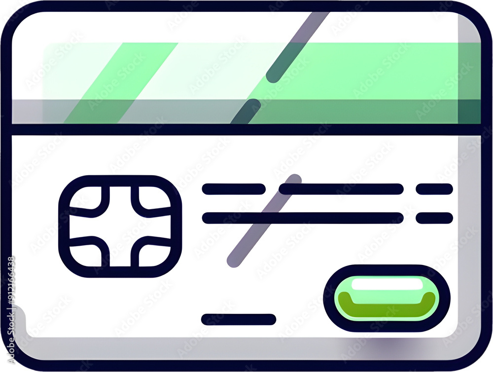 Poster minimalist icon of credit card with limit bar for ui design and financial concepts
