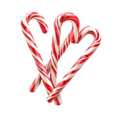 Christmas candy cane decor, festive decoration, isolated on Transparent background, png file.
