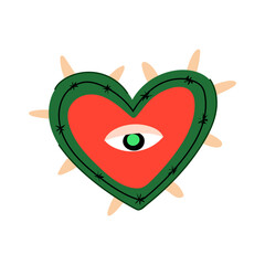 sacred mexican heart cartoon. vintage tattoo, mexico fire, corazon flowers sacred mexican heart sign. isolated symbol vector illustration