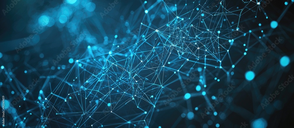 Poster abstract background showcasing computer technology and network visual connections