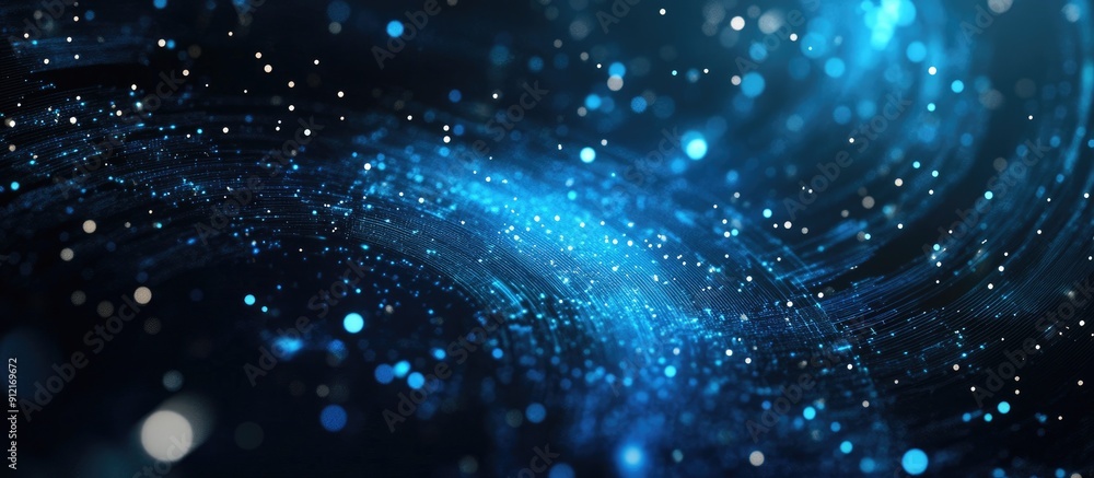 Poster abstract background featuring digital technology and corporate themes with particle effects for pres