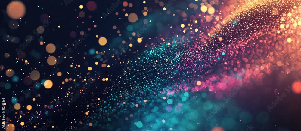 Poster abstract particles backdrop for digital technology in business presentations
