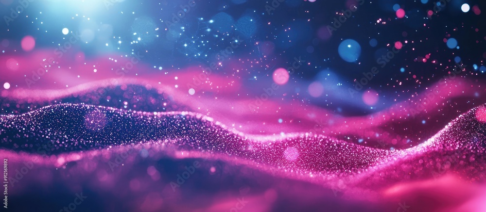 Poster abstract particles backdrop for digital technology in business presentations