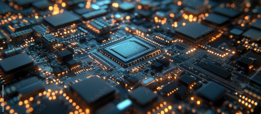 Aufkleber advanced digital circuitry with semiconductor pathways and ai technology