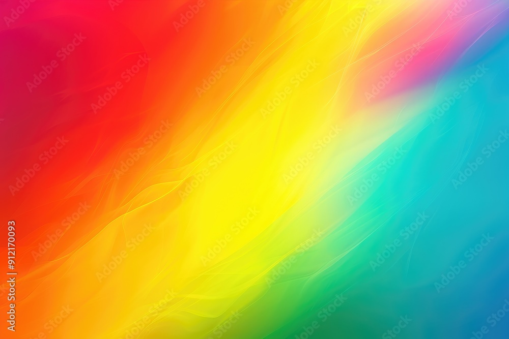 Poster vibrant colorful gradient background featuring blurred rainbow colors in soft flowing patterns