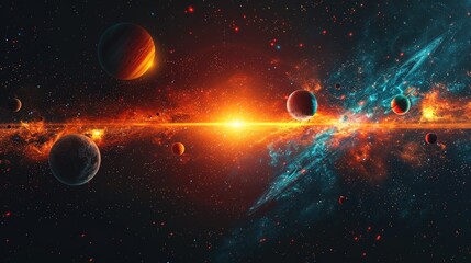 Cosmic Collision: A Stellar Encounter in the Vast Expanse