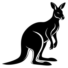 kangaroo with baby  vector illustration