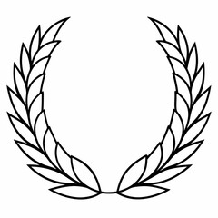 laurel wreath award  vector illustration