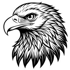 eagle head tattoo  vector illustration